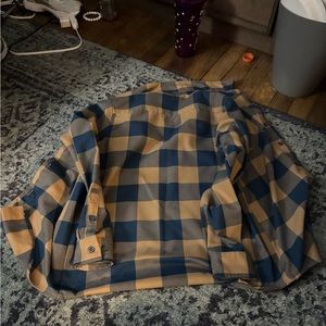 DFC Youth Division Blue and Tan Plaid Shirt - Dixxon B strong